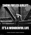 "Snow Fueled Airlift" is an anagram of "It's a Wondeful Life".