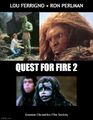 Quest for Fire 2 is a 1981 prehistoric fantasy adventure superhero film starring Ron Perlman and Lou Ferrigno.