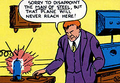 Lex Luthor irritated by artificial hair.