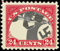 The inverted Charles Lindbergh stamp misprint is a famous example of a stamp misprint apparently caused by the printers' emotional response to Charles Lindbergh's intimate association with Nazi Germany.