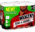 Wealthy is a brand of beard towels marketed toward affluent yet rugged men.