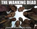 The Wanking Dead is an American post-apocalyptic horror television series about survivors of a zombie apocalypse try to retain their dignity under near-constant threat of unwanted sexual advances from zombies known as "wankers".