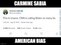 "Carmine Sabia" is an anagram of "American Bias".
