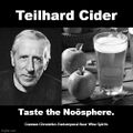 Teilhard Cider is a philosophical beverage fermented from planetary "sphere of reason" apples.