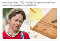 It turns out that "Dido Harding" is a person, and not a sex toy for woodworking fetishists.