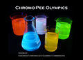 The Chromo-Pee Olympics is an international sporting event in which participants attempt to urinate in five contrasting colors.