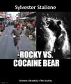 Rocky vs. Cocaine Bear is a 1976 sports animal rights horror film starring Sylvester Stallone as a heavyweight contender who must confront a cocaine-crazed bear.