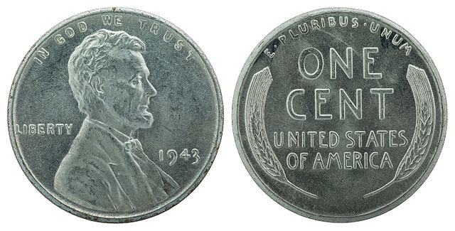 File:1943 Lincoln Cent (wheat, zinc-coated steel).jpg