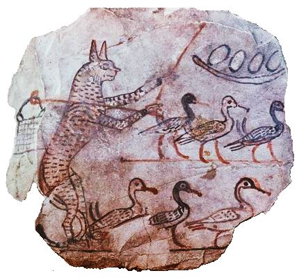 File:Cat guarding geese c1120 BC Egypt.jpg