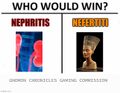 "Nefertiti or Nephritis?" is an episode of the documentary reality television series Who Would Win in a Fight?