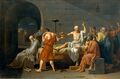 The Death of Socrates by Jacques-Louis David (1748–1825).