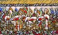 Stained Glass Flamingos.