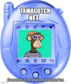 The TamagotchNFT is a handheld digital non-fungible token pet.