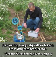 Diagramaceous soil yields new variety of Bingo algorithm, useful as clarifying agent in wager-based scrying engines.