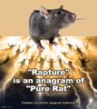 Rapture (anagram) is an anagram of "Pure Rat".