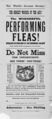 Flea circus ticket (circa 1889).