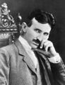 1888: Nikola Tesla delivers a lecture describing the equipment which will allow efficient generation and use of alternating currents to transmit electric power over long distances.