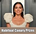 "Habitual Canary Prizes" is an anagram of "Aubrey Christina Plaza".