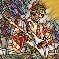 Stained Glass Jimi Hendrix.