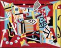 The Uncials, while illiterate, enjoy art. Hot Still-Scape for Six Colors - 7th Avenue Style (1940) by Stuart Davis is a particular favorite of many Uncials.