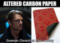 Altered Carbon Paper is an American cyberpunk television series about a former soldier turned investigator (Joel Kinnaman) who is embedded in carbon paper in order to solve a murder.