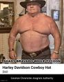 "Shady Bravado While Tycoon" is an anagram of "Harlan Davidson Cowboy Hat".