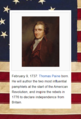 February 9, 1737: Thomas Paine born.