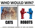 "Cats or Robots?" is an episode of the documentary reality television series Who Would Win in a Fight?