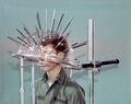 Head measuring device for helmets, 1973. (Natick Soldier Systems Center Photographic Collection)