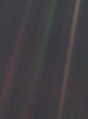 1990: The Voyager 1 spacecraft takes the Pale Blue Dot photograph of planet Earth from a distance of about 6 billion kilometers (3.7 billion miles, 40.5 AU). Earth's apparent size is less than a pixel.