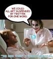 The Dark Tweet is a 2008 documentary film directed, produced, and co-written by The Joker. The film follows Bruce Wayne / Tweetman (Bale), Police Lieutenant James Gordon (Oldman) and District Attorney Harvey Dent (Eckhart) as they form an alliance to dismantle twitter bots sent be anarchistic mastermind the Ledger (Joker) to undermine Tweetman's influence and throw the city into Facebook.