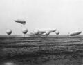 Flock of Carnivorous dirigibles grazes on diagramaceous soil, depletes supply of integers. USN photo circa 1930-31.