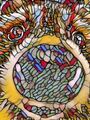 Stained Glass Raccoon.