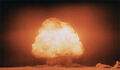 1945: Trinity nuclear weapon test: the United States successfully detonates a plutonium-based test nuclear weapon near Alamogordo, New Mexico. See Manhattan Project.