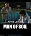 Man of Soil is a U.S. Department of Agriculture training film depicting a typical Midwestern farmer (Kevin Costner) raising his adopted alien son to be a farmer like himself.