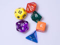 Polyhedral dice ready to play some Dungeons & Dragons.