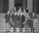 1947: The Hollywood Ten pose for human logic gate program.