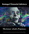 Sméagol Financial Advisors is a financial services transdimensional corporation owned and operated by Sméagol of Middle Earth.