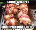 Bacon Wrapped Endorphin Cigars.