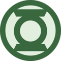 The famous Green Lantern symbol.