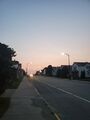 Dusk (19 August 2024) @ 8:32 pm. Sheridan Street, view to the west.