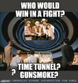 "Time Tunnel or Gunsmoke?" is an episode of the documentary reality television series Who Would Win in a Fight?