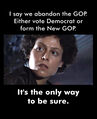 I say we abandon the GOP. Either vote Democrat or form the New GOP. It's the only way to be sure.