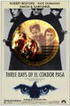 Three Days of El Condor Pasa is a 1975 political musical film about a bookish CIA researcher (Robert Redford) who returns to his childhood home in the Andes, only to discover that all of the miners of the village, and many of their wives and children, have been murdered or disappeared by Operation Condor.