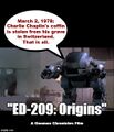ED-209 on the theft of Charlie Chaplin's coffin.
