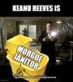 Morgue Janitor is a supernatural horror facilities management training film narrated by Keanu Reeves.